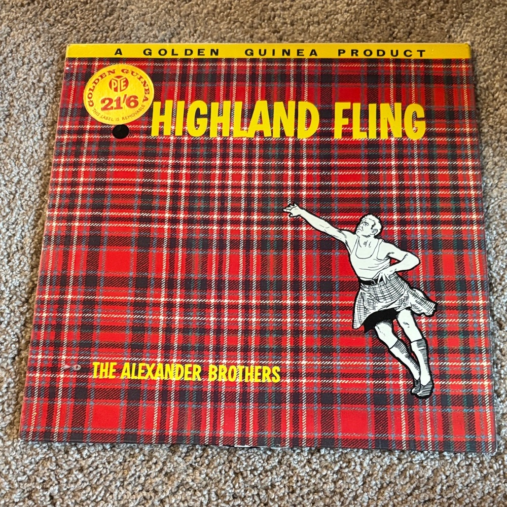 Highland Fling Vinyl Record by The Alexander Brothers - Red Tartan Design